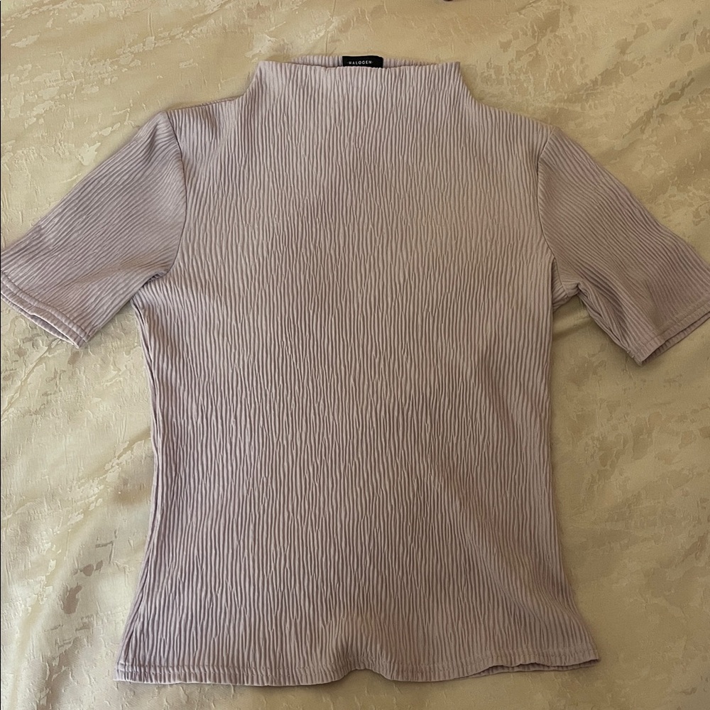 Halogen Lavender Short Sleeve Textured Tee